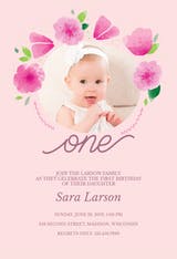 Flowers Frame - Birthday Invitation